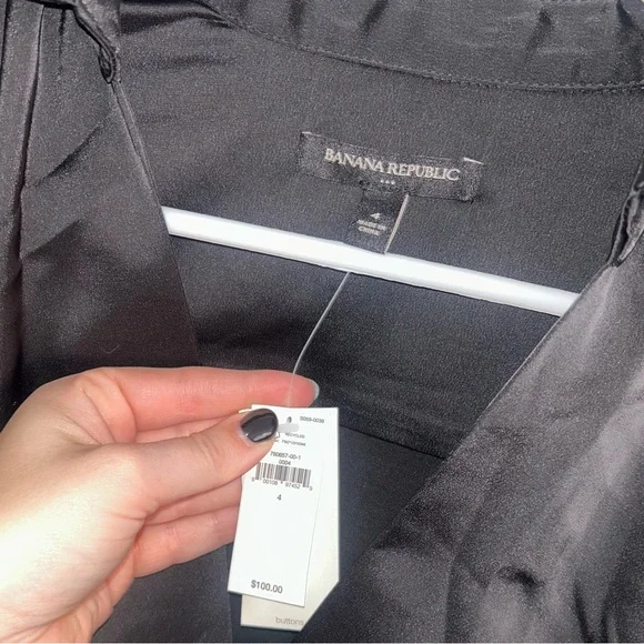 NWT Banana Republic Satin Wrap Mini Dress - Picture 2 of 4